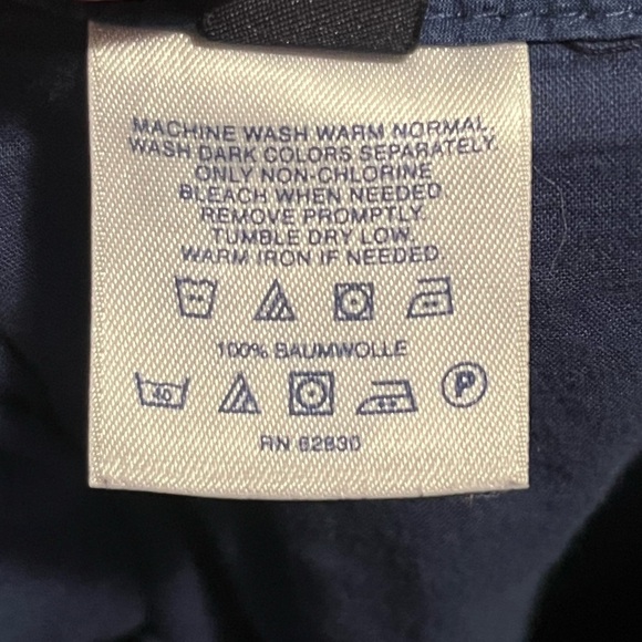 Lands End Blue and White Polka Dot Button-Front Midi Skirt - Picture 12 of 12